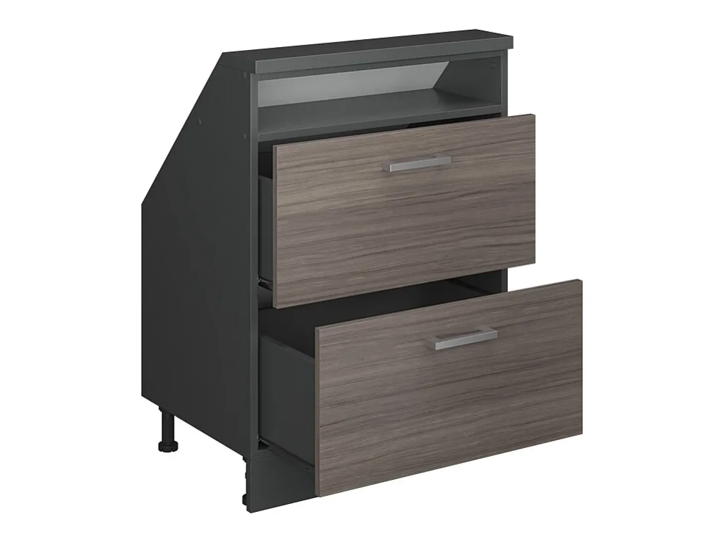 Armário de cozinha para sótão inclinado cinza nobre 60x46x81.6 r-line