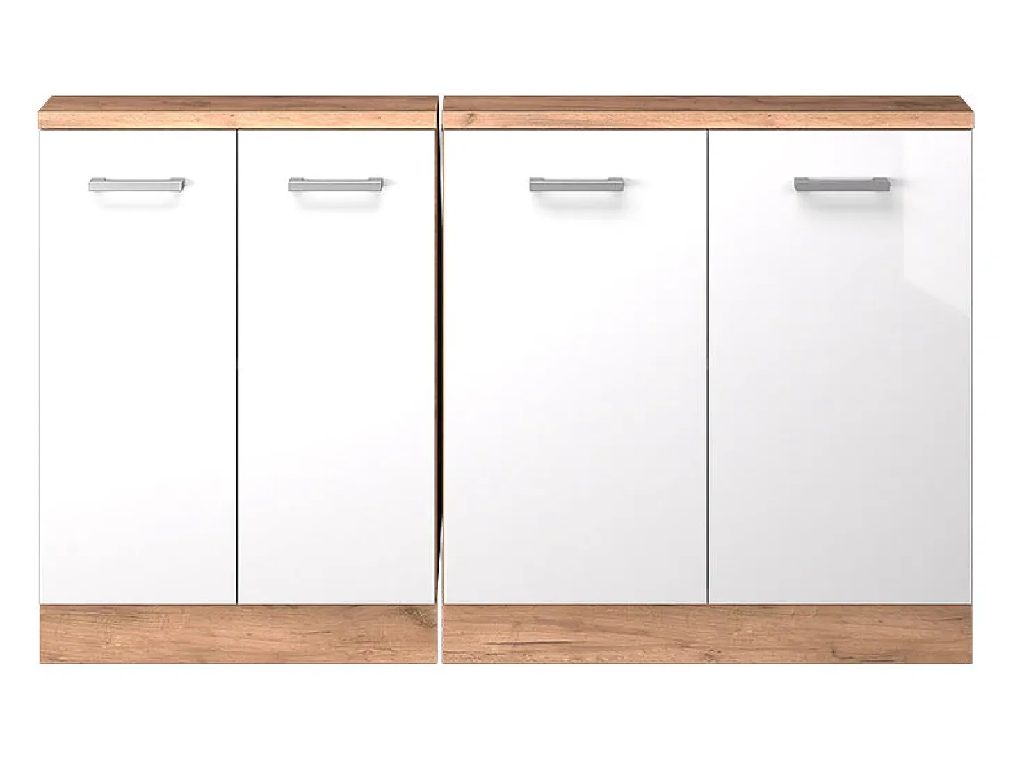 Armário de cozinha para sótão inclinado branco alto brilho 140x46x81.6 r-line