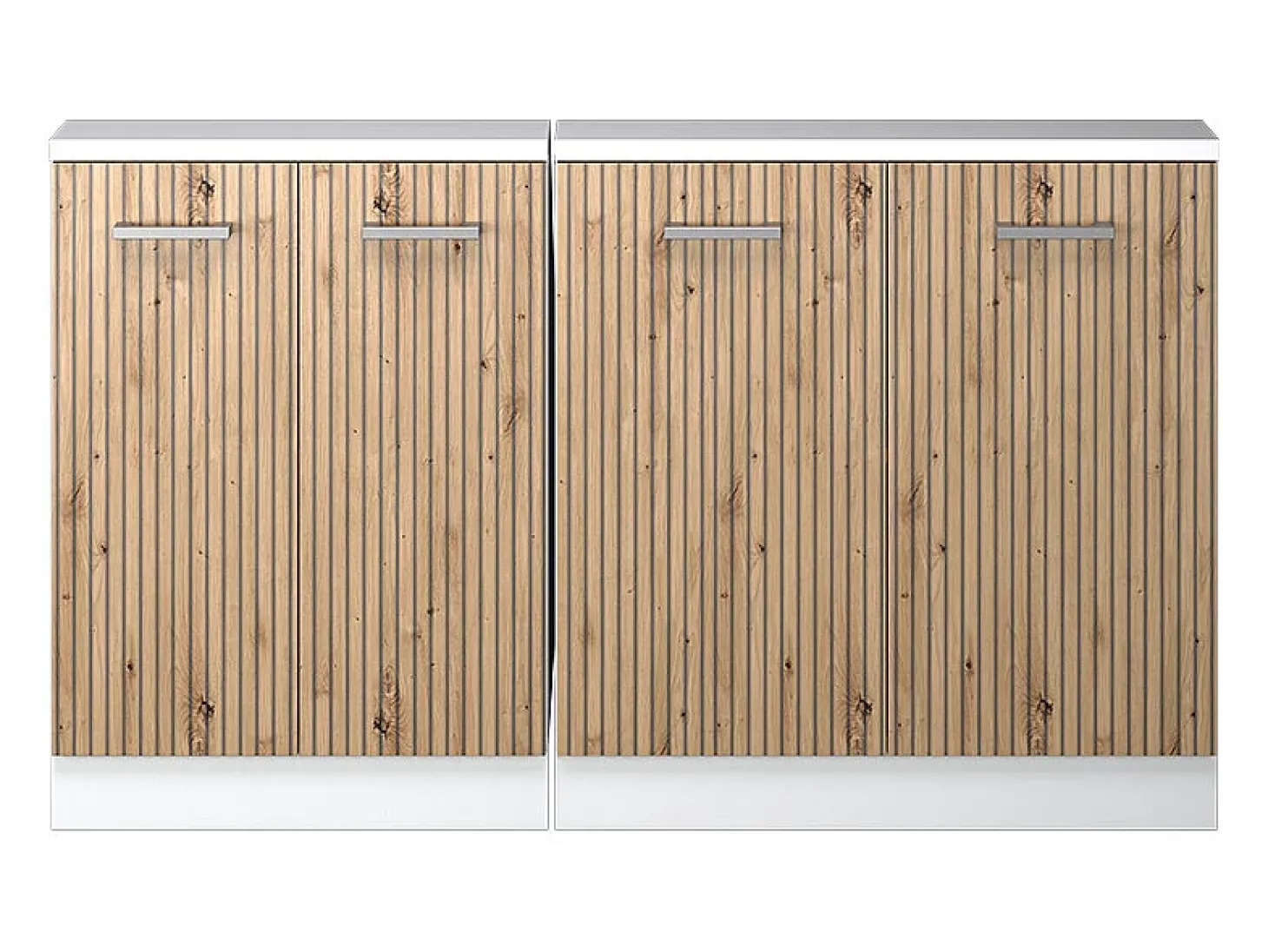 Armário de cozinha para sótão inclinado carvalho artesanal 140x46x81.6 r-line