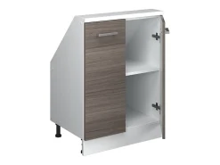 Armário de cozinha para sótão inclinado cinza nobre 60x46x81.6 r-line