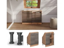 Armário de cozinha para sótão inclinado cinza nobre 60x46x81.6 r-line