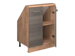 Armário de cozinha para sótão inclinado cinza nobre 60x46x81.6 r-line
