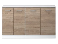 Armário de cozinha para sótão inclinado sonoma 140x46x81.6 r-line