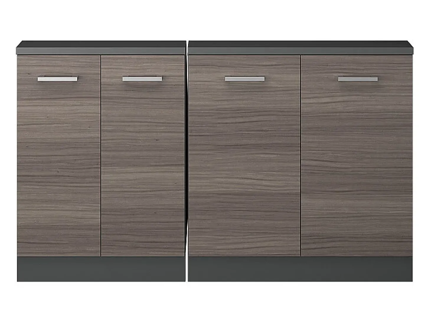 Armário de cozinha para sótão inclinado cinza nobre 140x46x81.6 r-line