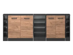 Armário de cozinha para sótão inclinado carvalho goldkraft 210x46x81.6 r-line