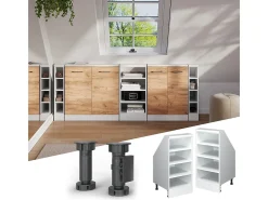 Armário de cozinha para sótão inclinado branco 40x46x81.6 r-line