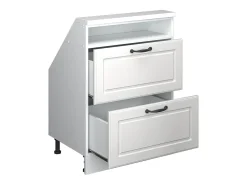 Armário de cozinha para sótão inclinado casa de campo branca 60x46x81.6 r-line