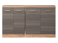 Armário de cozinha para sótão inclinado cinza nobre 140x46x81.6 r-line
