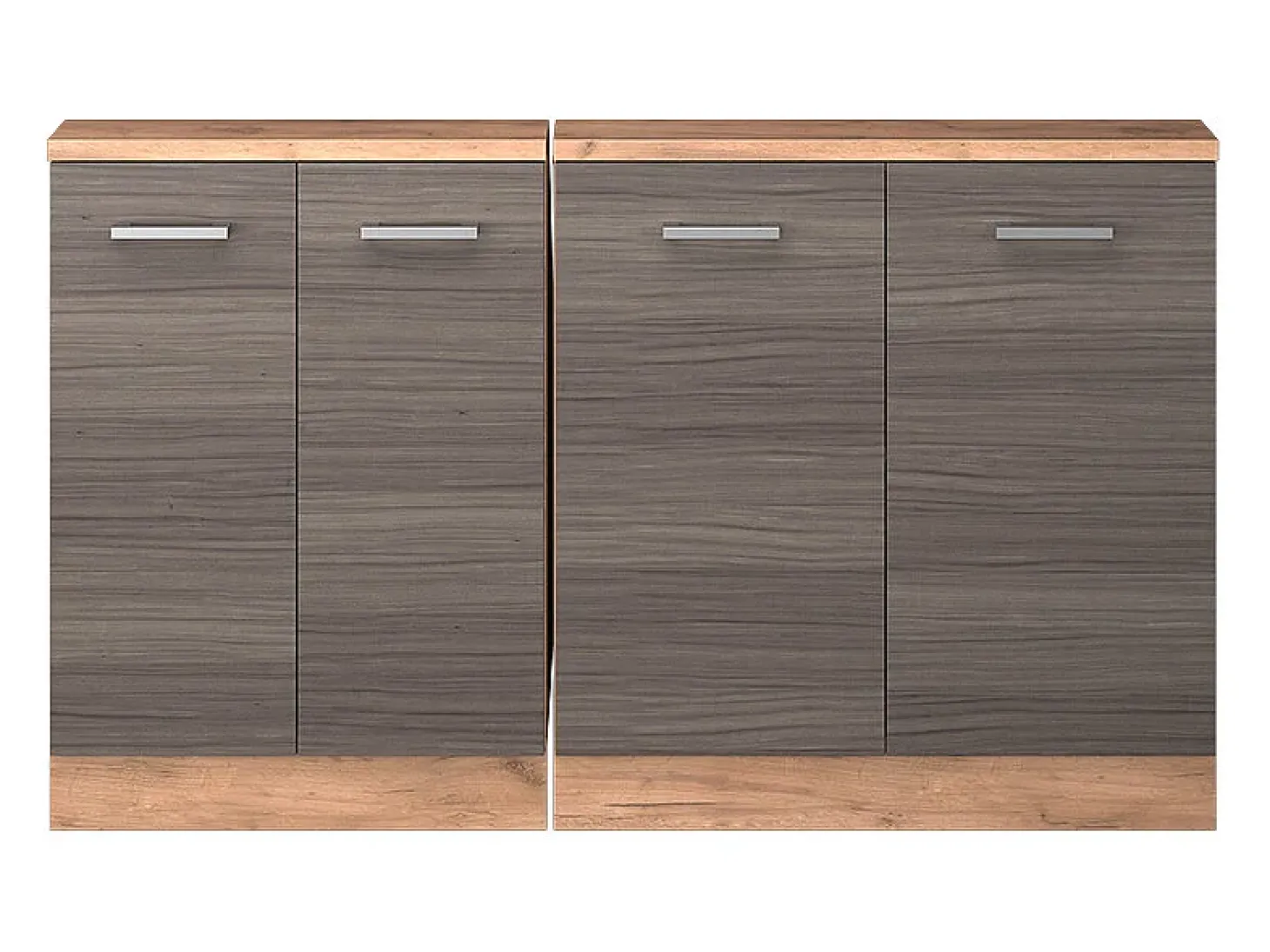 Armário de cozinha para sótão inclinado cinza nobre 140x46x81.6 r-line
