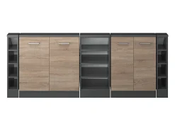 Armário de cozinha para sótão inclinado sonoma 210x46x81.6 r-line