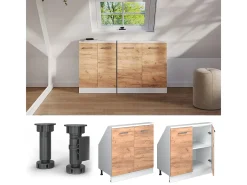 Armário de cozinha para sótão inclinado carvalho goldkraft 80x46x81.6 r-line