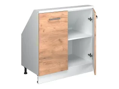 Armário de cozinha para sótão inclinado carvalho goldkraft 80x46x81.6 r-line