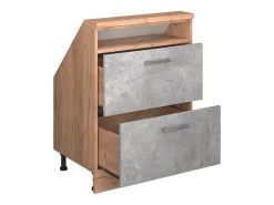 Armário de cozinha para sótão inclinado betão 60x46x81.6 r-line