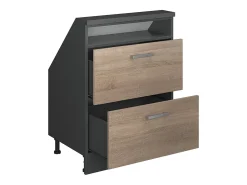 Armário de cozinha para sótão inclinado sonoma 60x46x81.6 r-line