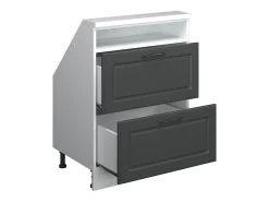 Armário de cozinha para sótão inclinado casa de campo antracite 60x46x81.6 r-line