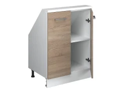 Armário de cozinha para sótão inclinado sonoma 60x46x81.6 r-line