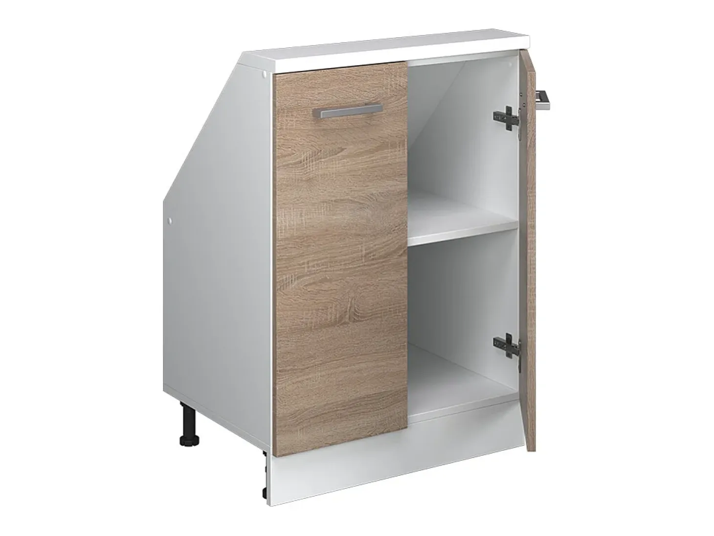 Armário de cozinha para sótão inclinado sonoma 60x46x81.6 r-line