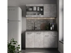 Armário de cozinha para sótão inclinado betão 60x46x81.6 r-line