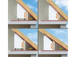 Armário de cozinha para sótão inclinado casa de campo antracite 120x46x81.6 r-line