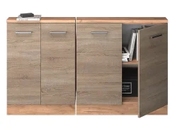 Armário de cozinha para sótão inclinado sonoma 140x46x81.6 r-line