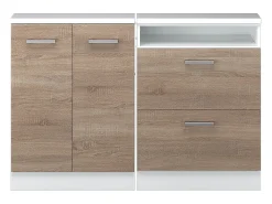 Armário de cozinha para sótão inclinado sonoma 120x46x81.6 r-line
