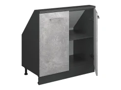 Armário de cozinha para sótão inclinado betão 80x46x81.6 r-line