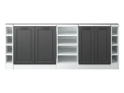 Armário de cozinha para sótão inclinado casa de campo antracite 210x46x81.6 r-line