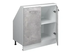 Armário de cozinha para sótão inclinado betão 80x46x81.6 r-line