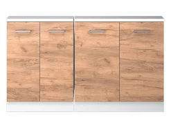 Armário de cozinha para sótão inclinado carvalho goldkraft 140x46x81.6 r-line