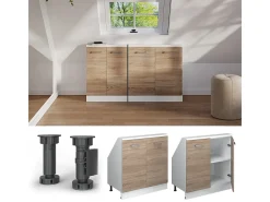 Armário de cozinha para sótão inclinado sonoma 80x46x81.6 r-line