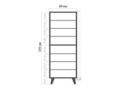 Armário de entrada Dgallett, Entrada de cabide, Composição para átrio, Console de armazenamento multifuncional, 50x38h135 cm, Carvalho e Antracite