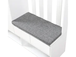 Armário de entrada multifuncional - com bengaleiro e banco para guardar sapatos - MDF - Branco