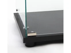 Armário de exposição em vidro - 3 prateleiras em vidro - Estante de chão para quarto - Roupeiro moderno em madeira com portas e fechadura - Preto