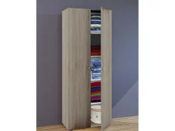 Armário de madeira VCM | 5 compartimentos | dimensões aprox. L. 70 x A. 178 x P. 40 cm | 2 portas rotativas | expansível | Gabinete - Vandol (carvalho Sonoma)