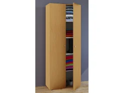 Armário de madeira VCM | 5 compartimentos | dimensões aprox. L. 70 x A. 178 x P. 40 cm | 2 portas giratórias | expansível | Gabinete - Vandol (Beech)
