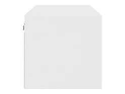 Armário de parede c/ portas de vidro 102x37x35 cm branco