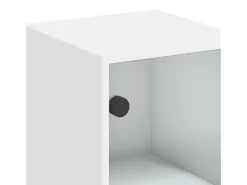 Armário de parede c/ portas de vidro 35x37x68,5 cm branco
