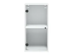 Armário de parede c/ portas de vidro 35x37x68,5 cm branco