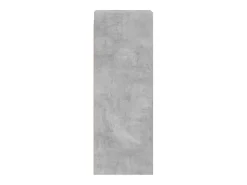 Armário de parede c/ portas de vidro 35x37x100cm cinza cimento