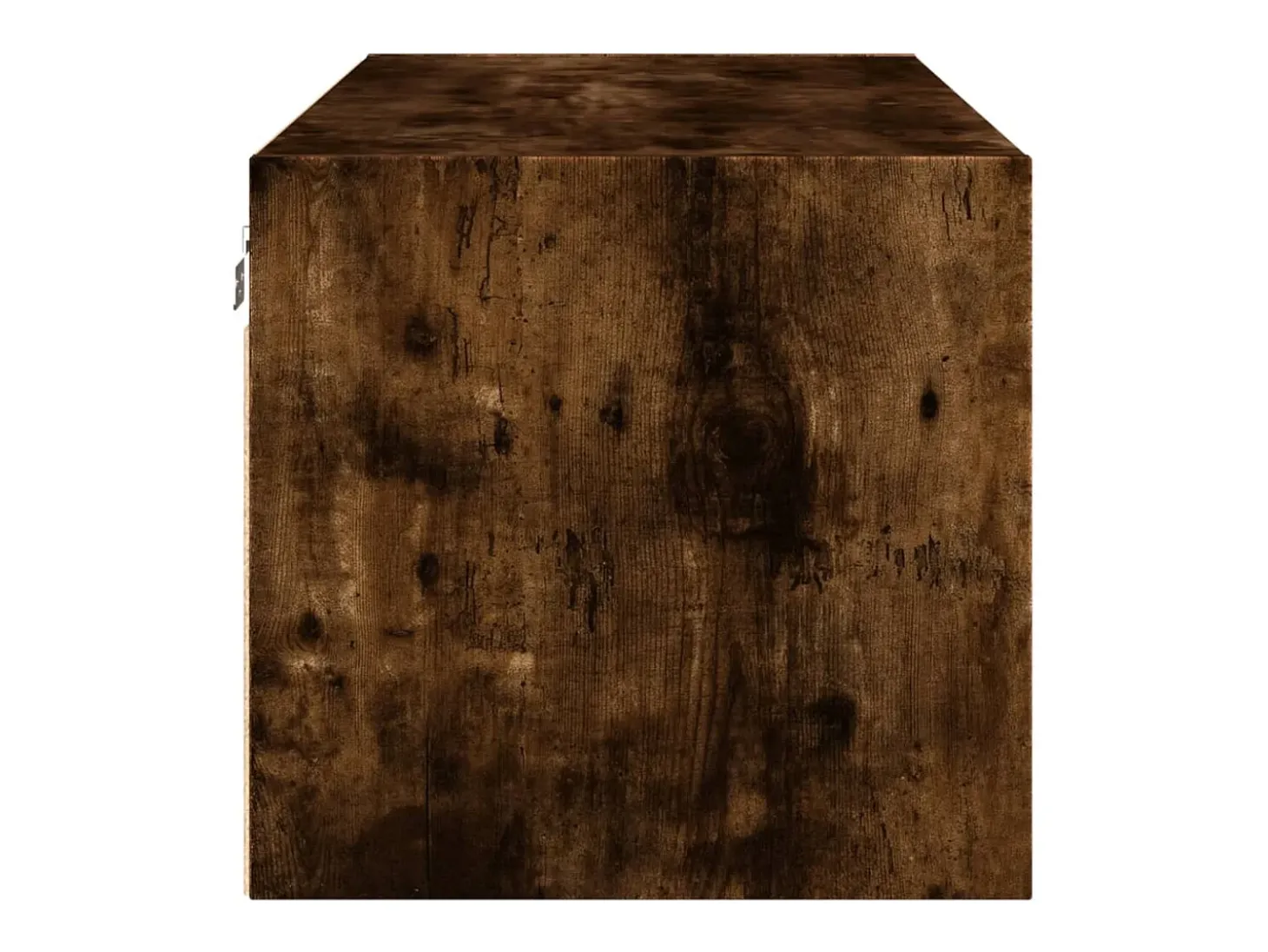 Armário de parede c/ portas vidro 102x37x35 cm carvalho fumado