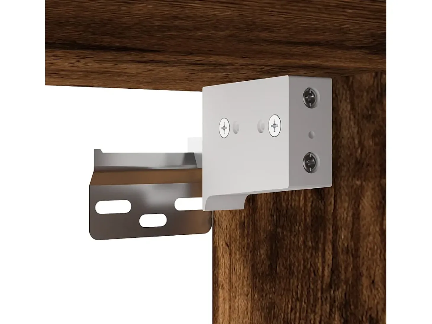 Armário de parede c/ portas vidro 102x37x35 cm carvalho fumado