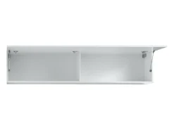 Armário de parede Luca, Armário multiuso, Armário de parede, 100% Fabricado na Itália, 180x30h40 cm, Branco brilhante