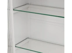 Armário de parede moderno com portas de vidro - para cozinha e banheiro - 90 × 20 × 70 cm, branco