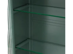 Armário de parede moderno com portas de vidro - para cozinha e banheiro - 90 × 20 × 70 cm, branco