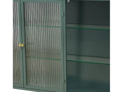 Armário de parede moderno com portas de vidro - para cozinha e banheiro - 90 × 20 × 70 cm, branco