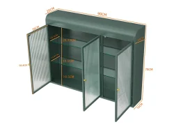 Armário de parede moderno com portas de vidro - para cozinha e banheiro - 90 × 20 × 70 cm, branco