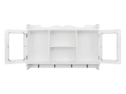 Armário de parede para exposição de livros/DVD/copos MDF branco