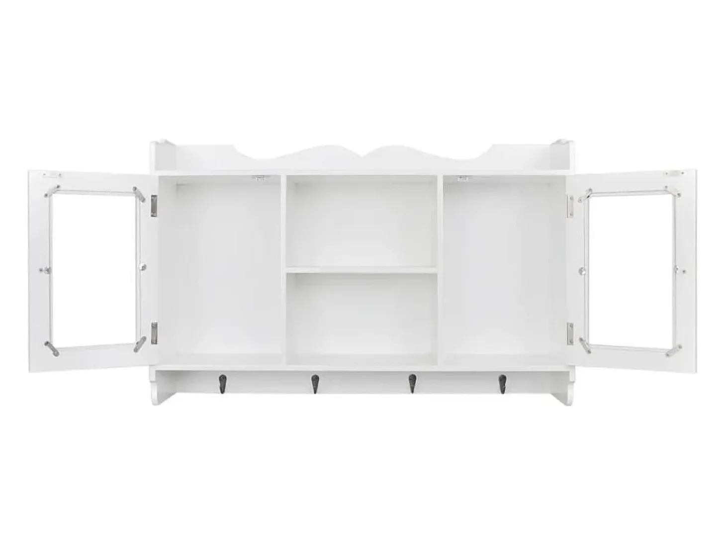 Armário de parede para exposição de livros/DVD/copos MDF branco