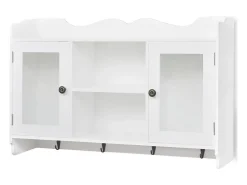 Armário de parede para exposição de livros/DVD/copos MDF branco