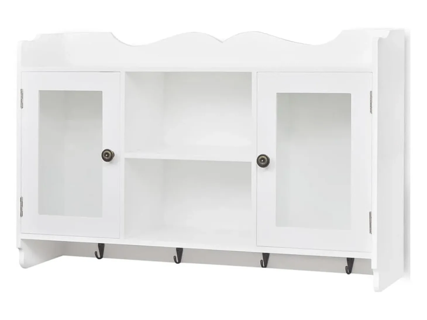 Armário de parede para exposição de livros/DVD/copos MDF branco
